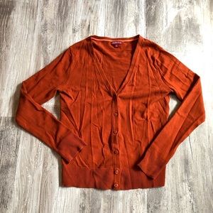 Burnt Orange Button Down Cardigan